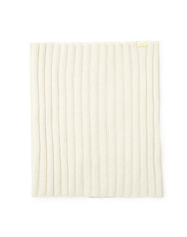 언더컨트롤 스튜디오 겨울 목도리 NECK WARMER / RIB / LAMBS WOOL / CREAM 착용컷