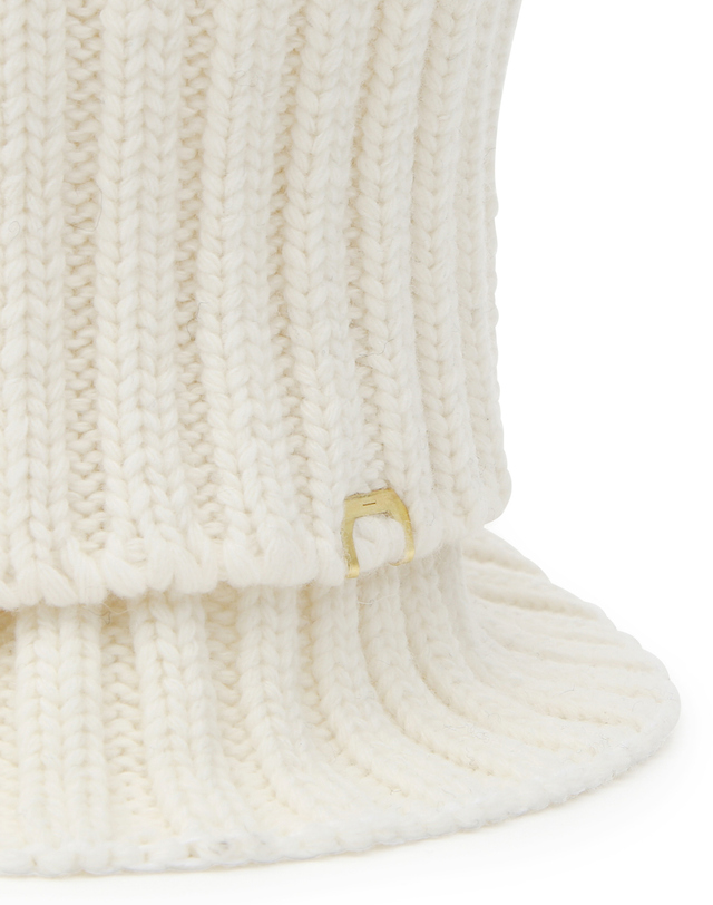언더컨트롤 스튜디오 겨울 목도리 NECK WARMER / RIB / LAMBS WOOL / CREAM 착용컷