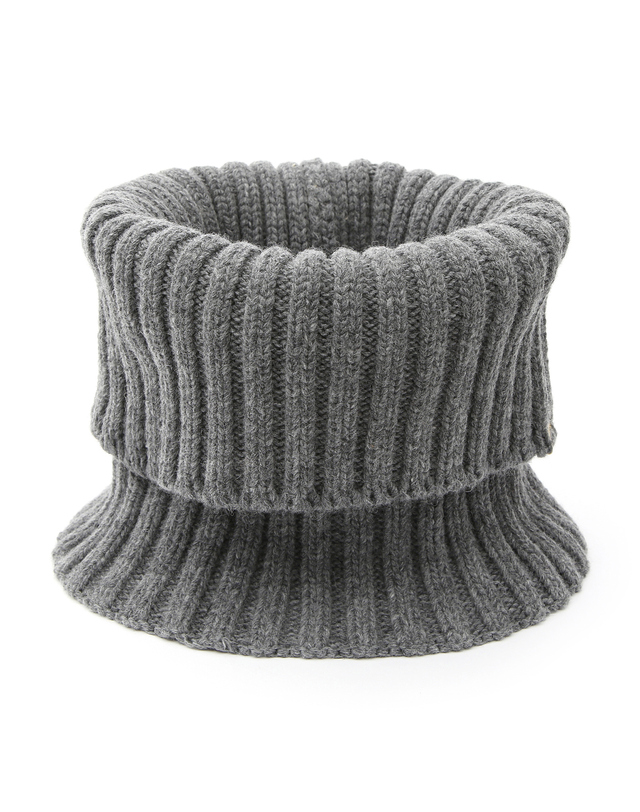 언더컨트롤 스튜디오 겨울 목도리 NECK WARMER / RIB / LAMBS WOOL / GREY 착용컷