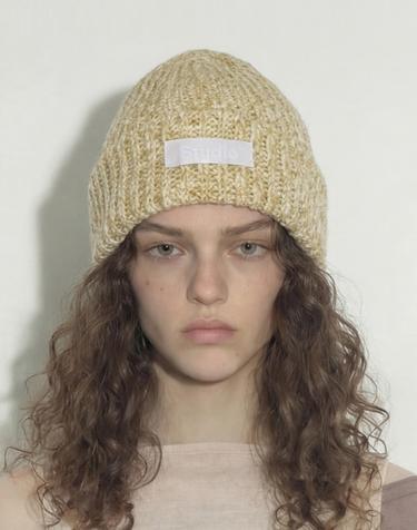 겨울 롱비니 FLOW BEANIE / CROSS WAVE WOOL / MUSTARD
