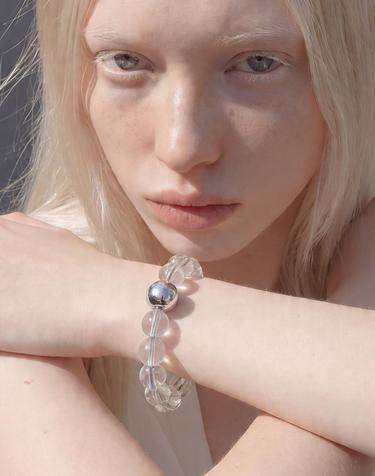 팔찌 겸 머리끈 BRACELET SCRUNCHIE / SILVER WATER BALL