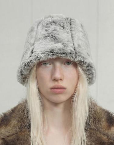 겨울 털 버킷햇 STAND BUCKET / FUR / MINK BK