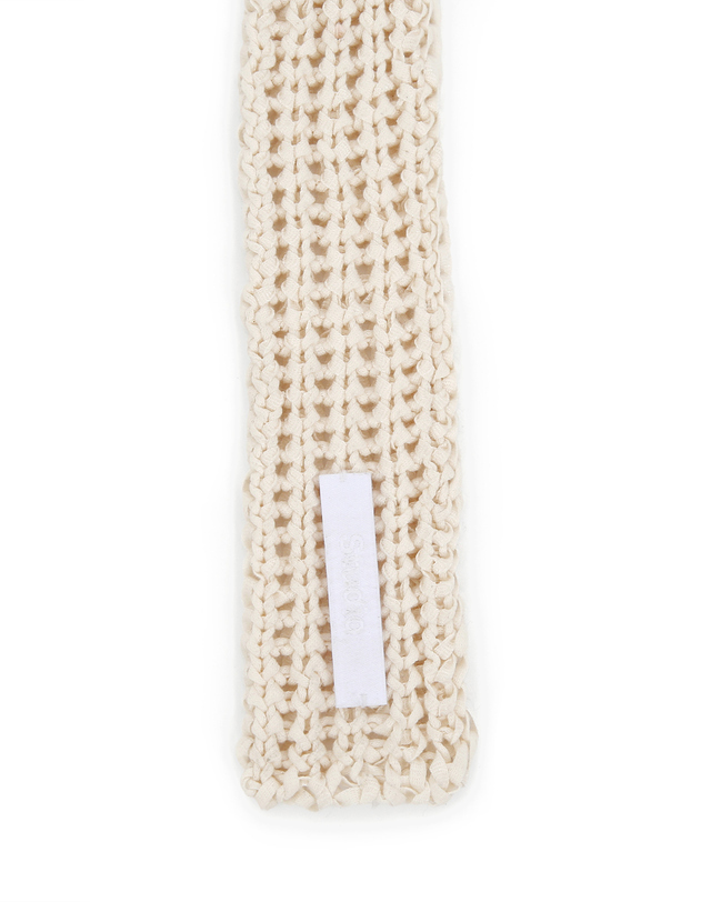 언더컨트롤 스튜디오 사계절 머플러 CROCHET LINE MUFFLER / OATMEAL 착용컷