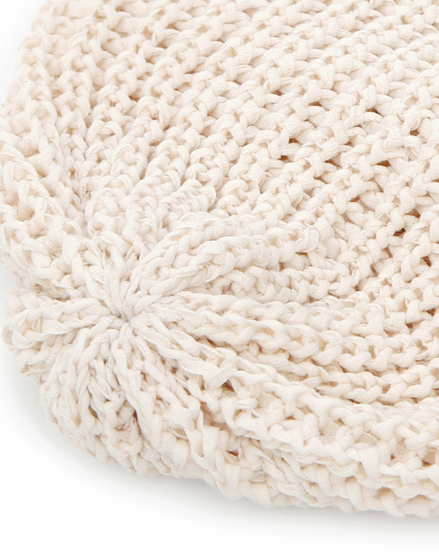 언더컨트롤 스튜디오 사계절 코튼 비니 CROCHET SINGLE BEANIE / OATMEAL 착용컷