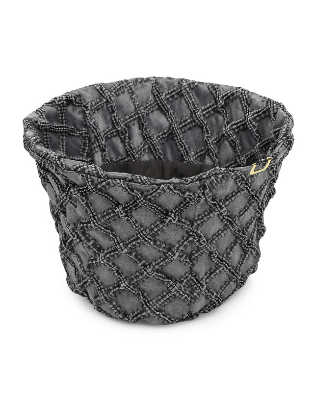 언더컨트롤 스튜디오 크로스 패턴 버킷햇 STAND BUCKET / CROSS CREASE / SHINY GRAY 착용컷