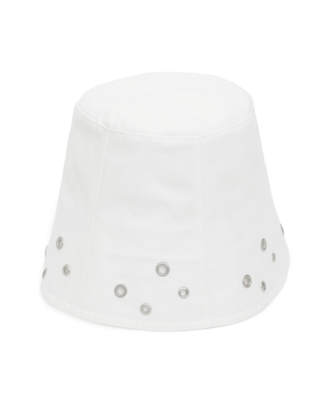 언더컨트롤 스튜디오 아일렛 버킷햇 STAND BUCKET / M EYELET / WHITE 착용컷