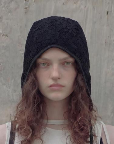 레이스 여름 항공모 AVIATOR HAT / DOUBLE LACE / BLACK