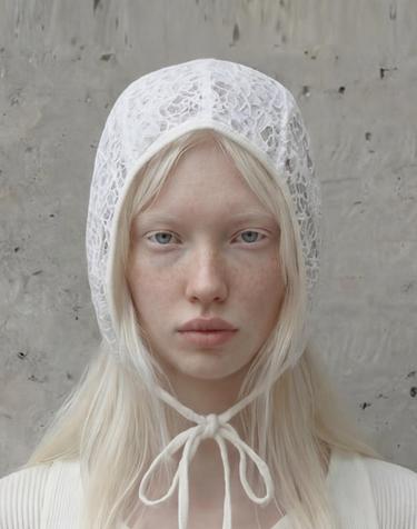 레이스 여름 항공모 AVIATOR HAT / DOUBLE LACE / WHITE
