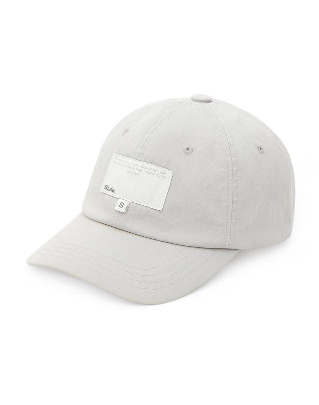 언더컨트롤 스튜디오 라벨 디테일 볼캡 BALL CAP / S LABEL / WASHED GREY 착용컷