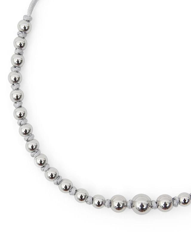 언더컨트롤 스튜디오 스테인리스 스틸 비즈 사이즈 조절 여성 팔찌 STAINLESS BEAD BRACELET / SILVER 착용컷