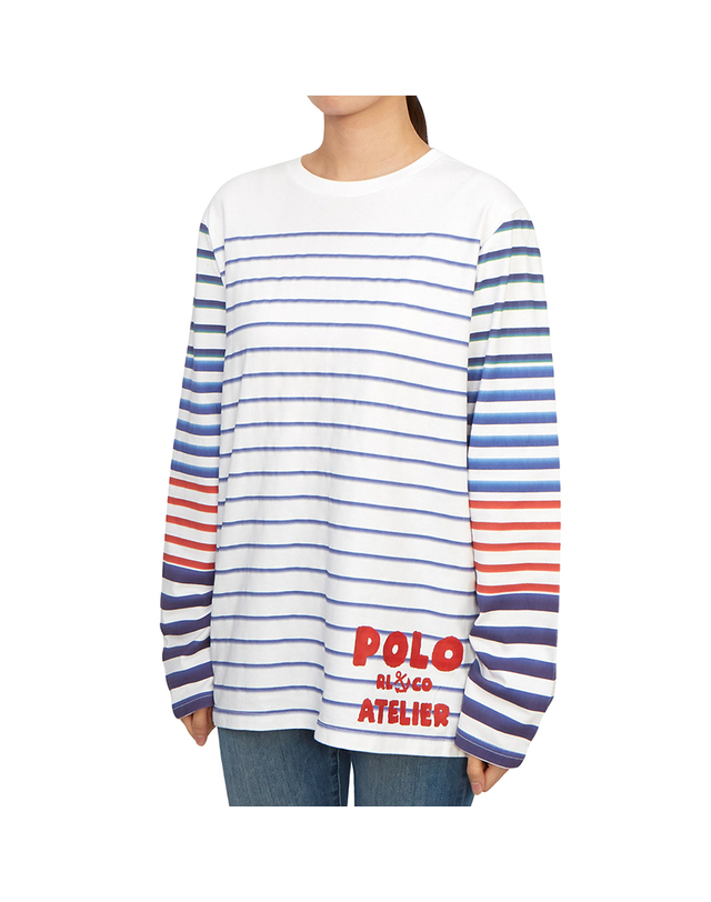 폴로 랄프로렌 폴로랄프로렌키즈 긴팔티셔츠 323926810001 WHITE (성인착용가능) 착용컷