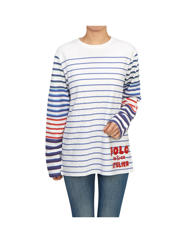 폴로 랄프로렌 폴로랄프로렌키즈 긴팔티셔츠 323926810001 WHITE (성인착용가능) 착용컷