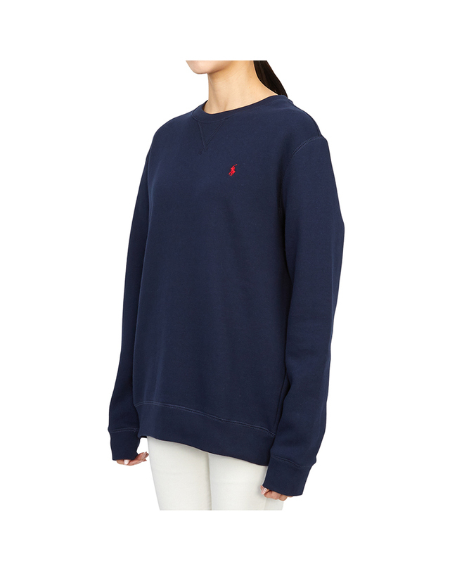 폴로 랄프로렌 폴로랄프로렌키즈 기모 맨투맨 323772102002 NAVY (성인착용가능) 착용컷