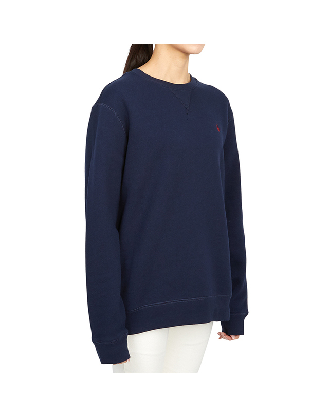 폴로 랄프로렌 폴로랄프로렌키즈 기모 맨투맨 323772102002 NAVY (성인착용가능) 착용컷