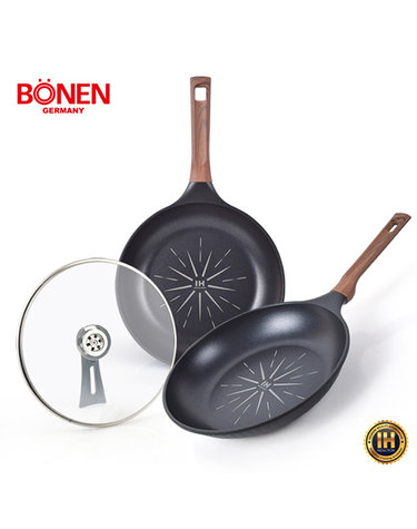 [BONEN] 보넨 인덕션 블랙 W 프라이팬 3종세트(B형)