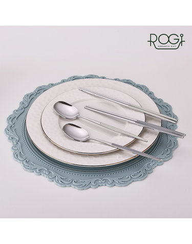 [ROGI] 로기colo 세라믹수저2조세트A (화이트크림+머드그레이)