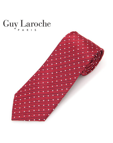 [Guy Laroche] 기라로쉬 도트 패턴 넥타이(와인)