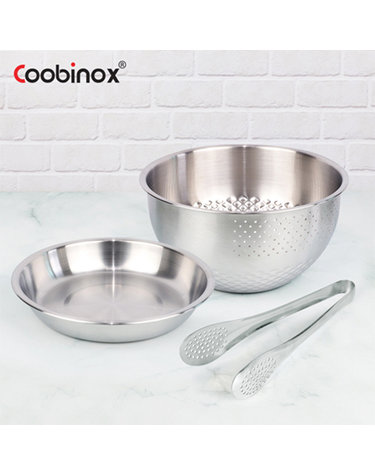 [Coobinox] 쿠비녹스 아트웨어 쌀함박 쟁반 집게 3종 세트 CO-73-12