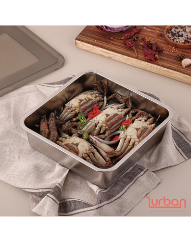 [Shizell] 쉬젤 러반 스테인렌스 스퀘어밧드3PCS(L) 밧드본체(24+커버+와이어랙)