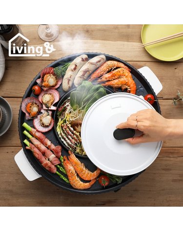 [LivingN] 리빙앤 오이노 듀얼 원형그릴 ONIO-1700W