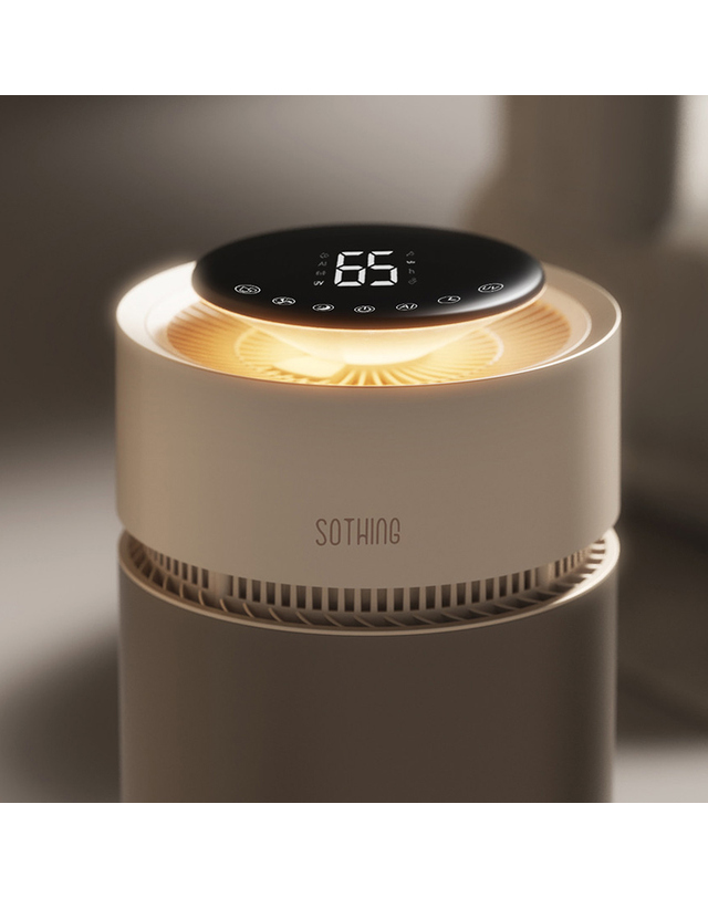트라이스 [SOTHING] 소싱 갤럭시 스마트 자연기화식 LED 무드등 10L 대용량 가습기 착용컷