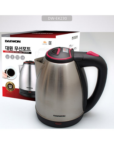 [Daewon] 대원 대용량 원터치 1.8L 스테인레스 전기포트 DW-EK230