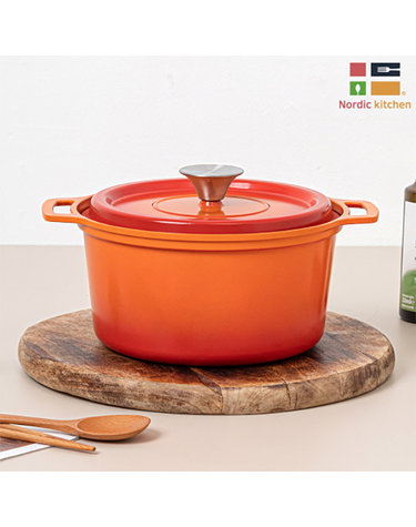 [Nordic kitchen] 노르딕키친 브뤼에 IH 저수분 세라믹 주물냄비 양수 20cm