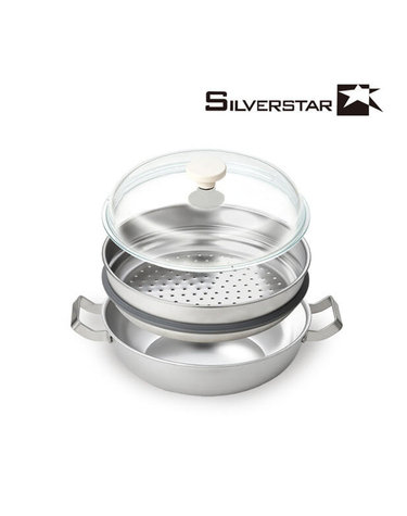 [Silverstar] 실버스타 OOH 316 통5중 무연마제 스텐찜솥 20cm