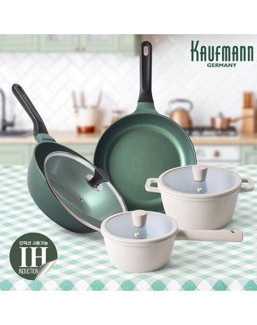 [KAUFMANN] 카우프만 올리브그린 주방 7P 세트 GA형