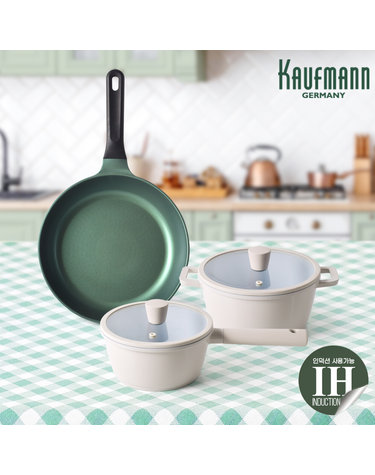 [KAUFMANN] 카우프만 올리브그린 주방 5P 세트 A형