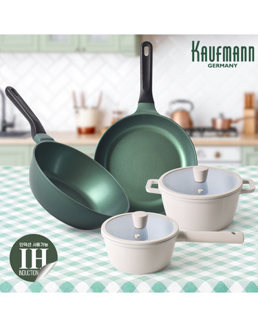[KAUFMANN] 카우프만 올리브그린 주방 6P 세트 A형