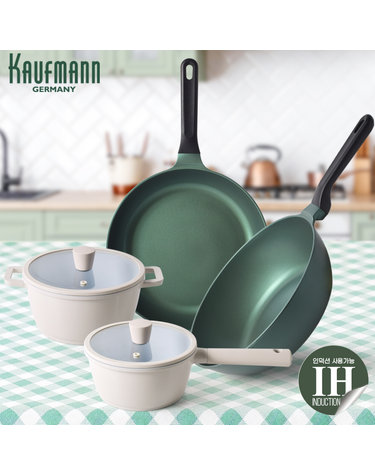 [KAUFMANN] 카우프만 올리브그린 주방 6P 세트 B형