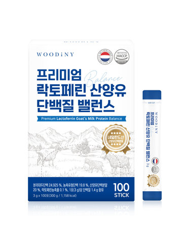 [우디니] 프리미엄 락토페린 산양유 단백질 밸런스 (3gx100포)