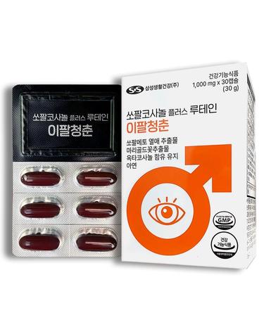 [삼성생활건강] 쏘팔코사놀 플러스 루테인 이팔청춘(1000mgx30캡슐)