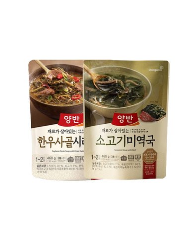 [동원] 양반 한우 사골 시래기국 4개 + 소고기 미역국 4개