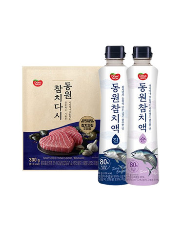 [동원] 참치다시 300g 2봉 + 참치액 진 500g + 참치액 순 500g