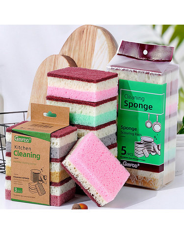 [ITSWELL] 잇츠웰 삼색 양면 스펀지 수세미 5P ITS-SPONGE