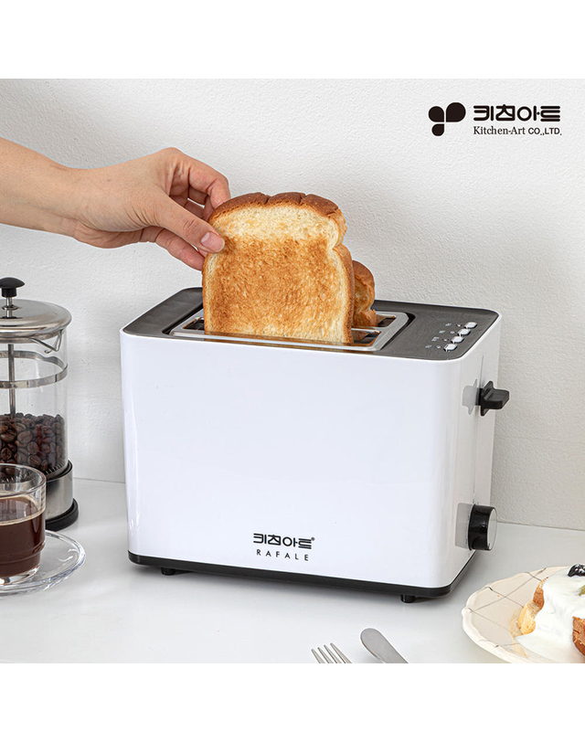 트라이스 [KitchinArt] 키친아트 스퀘어 토스터기 화이트 KT-850EB 착용컷
