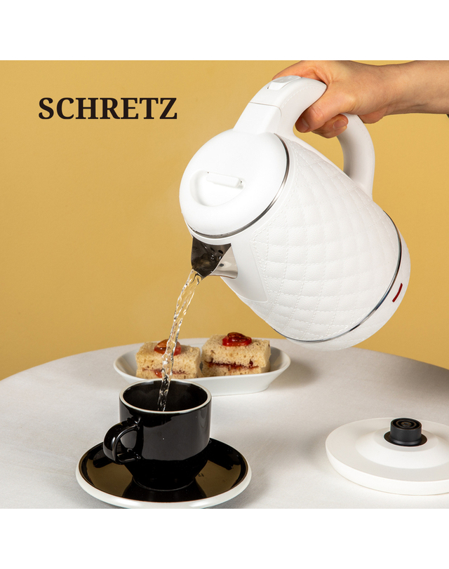 트라이스 [SCHRETZ] 슈레츠 스테인레스 무선 전기포트 1.5L 화이트 VMK-PO5WGA 착용컷