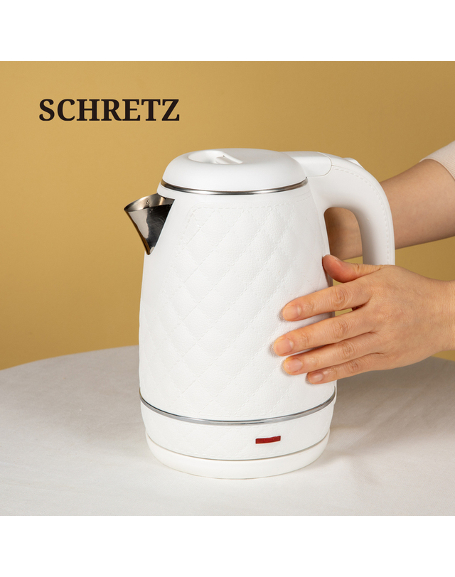 트라이스 [SCHRETZ] 슈레츠 스테인레스 무선 전기포트 1.5L 화이트 VMK-PO5WGA 착용컷
