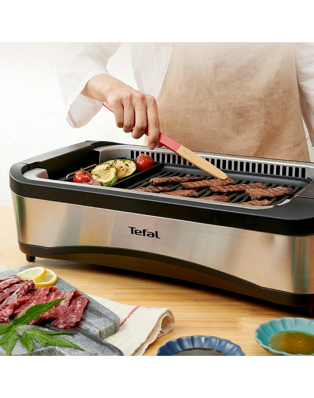 트라이스 [TeFal] 테팔 연기와 냄새 걱정 없는 스모크리스 이지 그릴 TG500DKR 착용컷