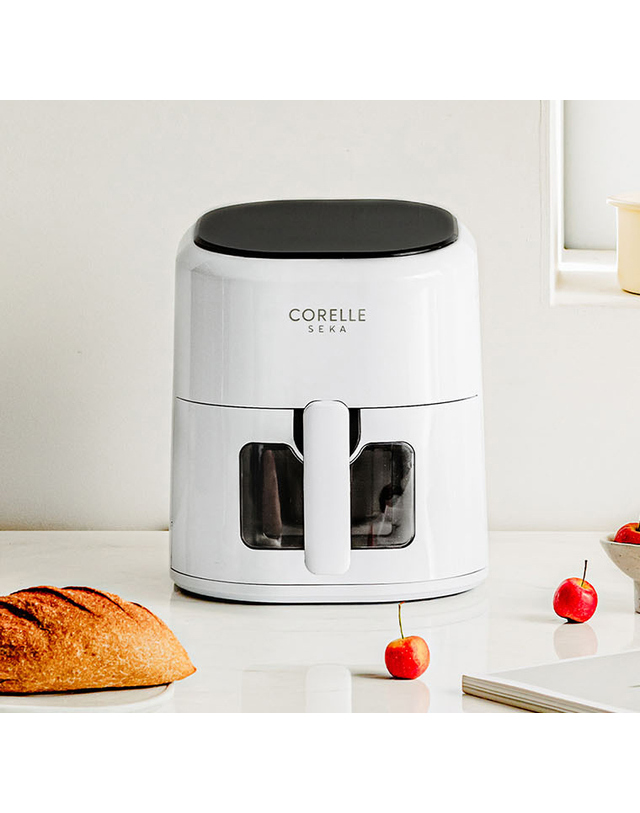트라이스 [CORELLE] 코렐 세카 모던 에어프라이어 4.5L 저스트 화이트 CS-MAFJH-KPS 착용컷