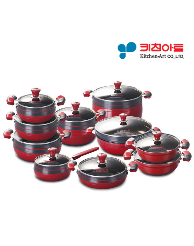 트라이스 [Kitchen-art] 키친아트 투톤 경질 신비냄비 궁중전골 18cm 착용컷