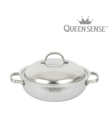 [QueenSense] 퀸센스 바로써 통5중 인덕션IH 무연마제 스텐냄비 궁중전골24cm