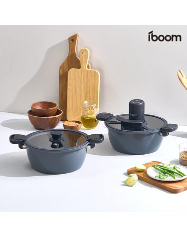 [iboom] 아이붐 전자식 롤팬 2IN1 자동회전 4L 저압냄비 HT-2608ZG
