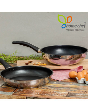 [HomeChef] 홈셰프 IH인덕션 3중 스텐레스 후라이팬2종세트(28+28w)