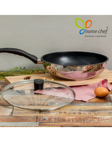 [HomeChef] 홈셰프 IH인덕션 3중 스텐레스 궁중웍팬28cm+유리뚜껑