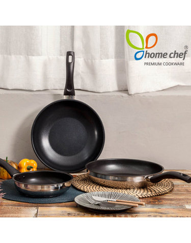 [HomeChef] 홈셰프 IH인덕션 3중 스텐레스 후라이팬3종세트(20+28+28w)