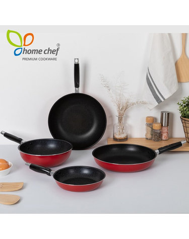 [HomeChef] 홈셰프 스톤마블 후라이팬4종세트(20+26+28+26w)