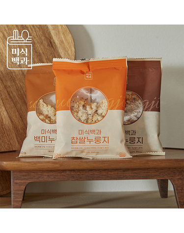 [미식백과] 누룽지 50g x 30봉(백미10봉+찹쌀10봉+오곡10봉)